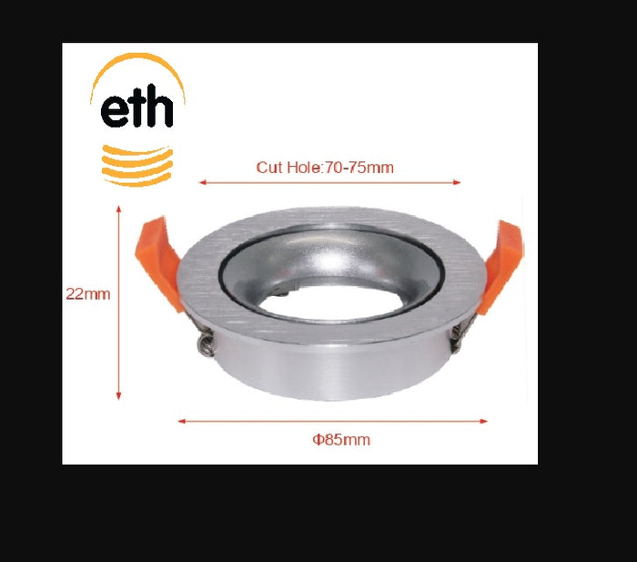 ETH Hugo Inbouwspot GU10 50mm max 50w kantelbaar