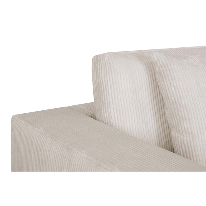 by fonQ Snug 3-zits Hoekbank met Chaise Longue Rechts - Crème