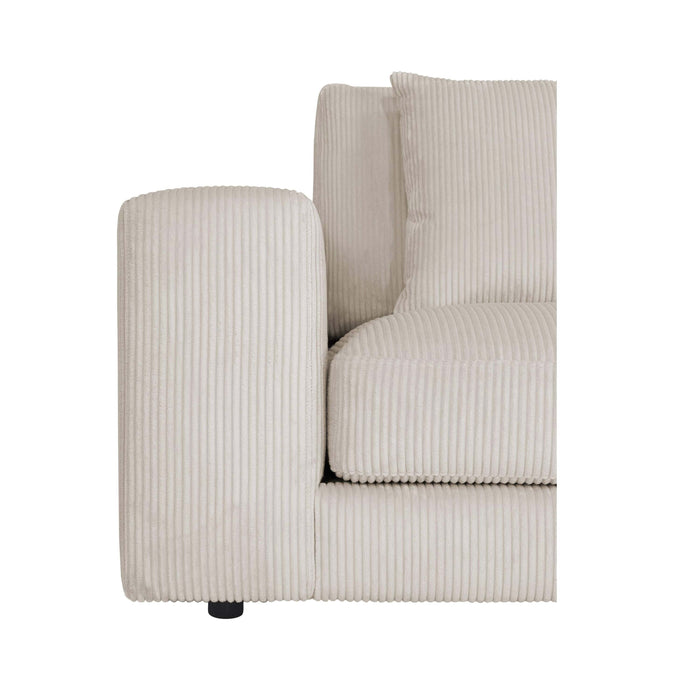by fonQ Snug 2-zits Hoekbank met Chaise Longue Rechts - Crème