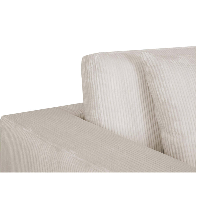by fonQ Snug 2-zits Hoekbank met Chaise Longue Rechts - Crème