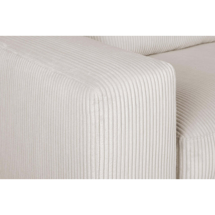 by fonQ Snug 2-zits Hoekbank met Chaise Longue Rechts - Crème