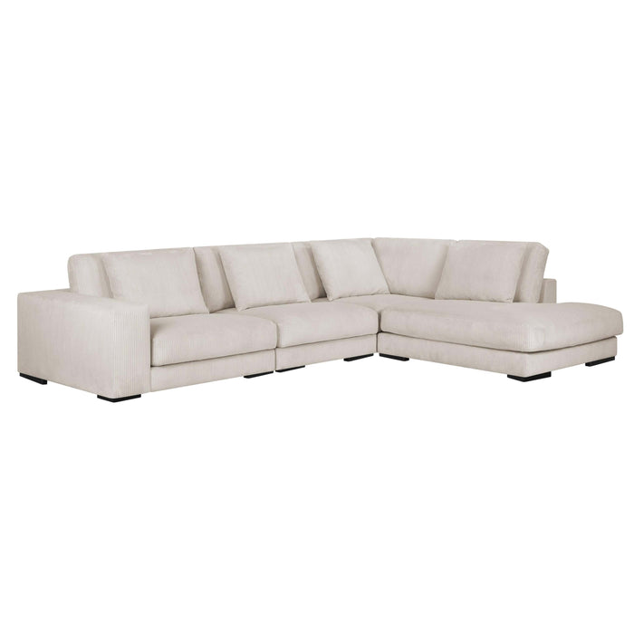 by fonQ Snug 4-zits Hoekbank met Chaise Longue Rechts - Crème