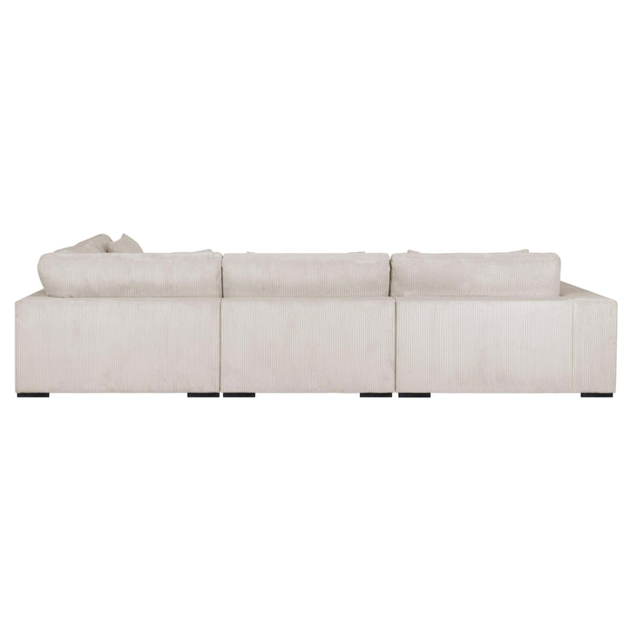 by fonQ Snug 4-zits Hoekbank met Chaise Longue Rechts - Crème