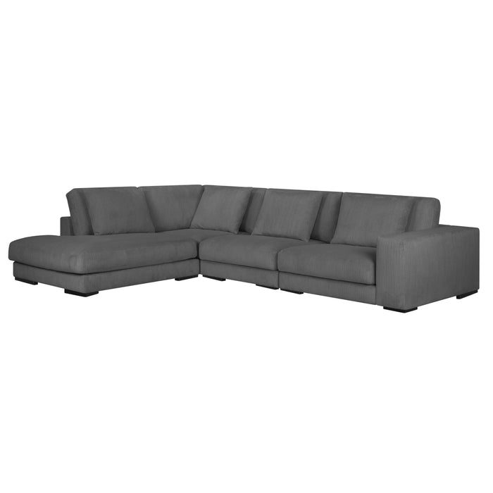 by fonQ Snug 4-zits Hoekbank met Chaise Longue Links - Donkergrijs