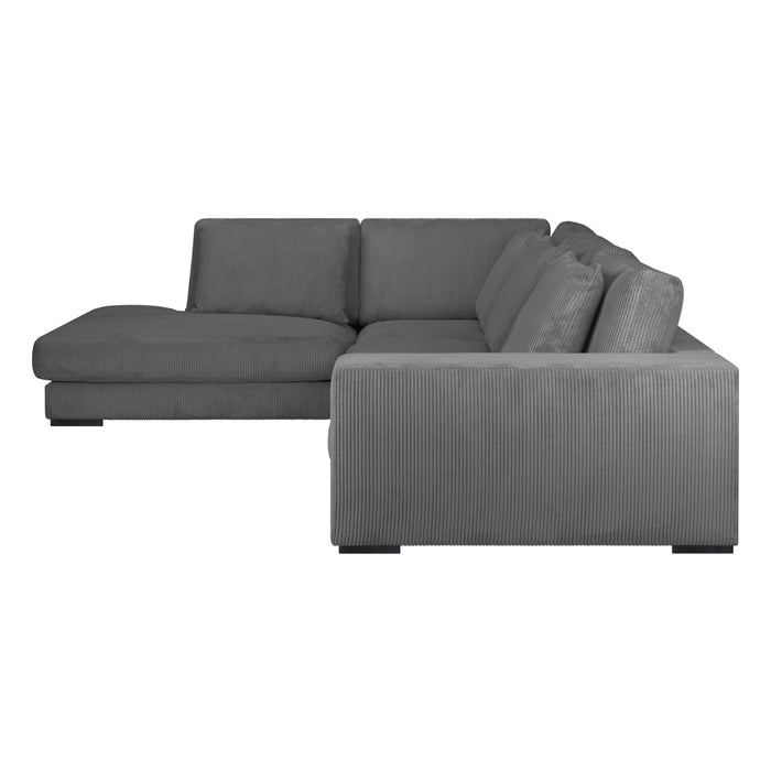 by fonQ Snug 4-zits Hoekbank met Chaise Longue Links - Donkergrijs
