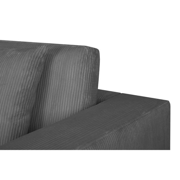 by fonQ Snug 4-zits Hoekbank met Chaise Longue Links - Donkergrijs
