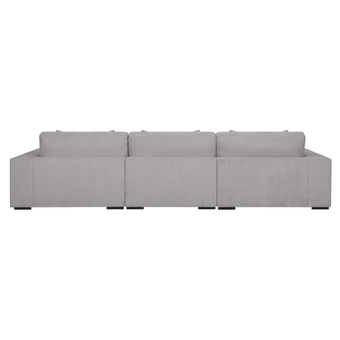 by fonQ Snug 3-zits Hoekbank met Chaise Longue Links - Lichtgrijs