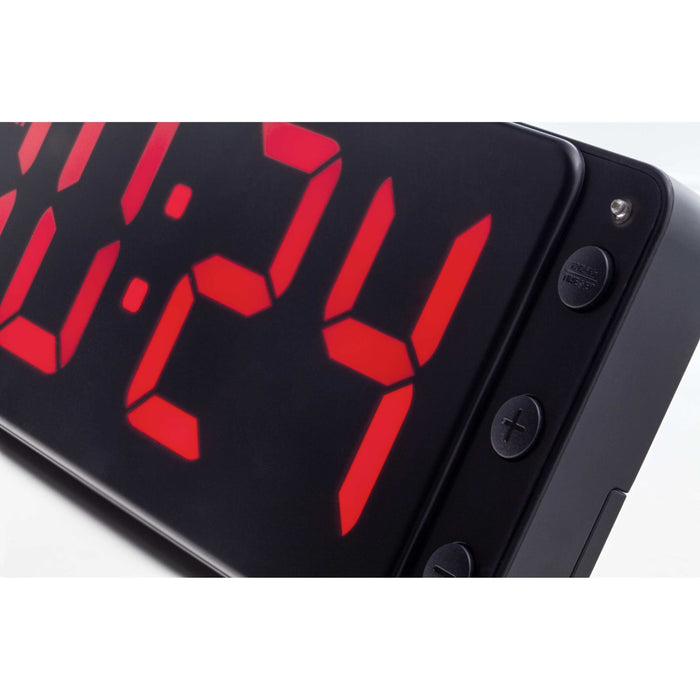 NeXtime - Tafel|Wandklok 27.2x10.8x3cm - LED - Rood - ABS - NeXtime