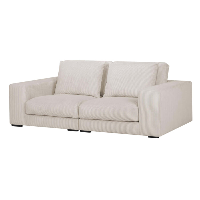 by fonQ Snug 2,5-zitsbank - Rib - Crème