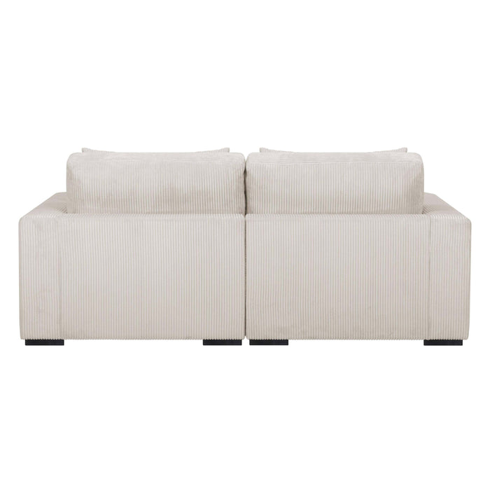 by fonQ Snug 2,5-zitsbank - Rib - Crème