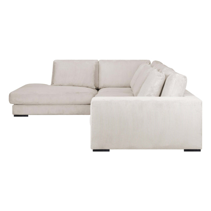 by fonQ Snug 4-zits Hoekbank met Chaise Longue Links - Crème