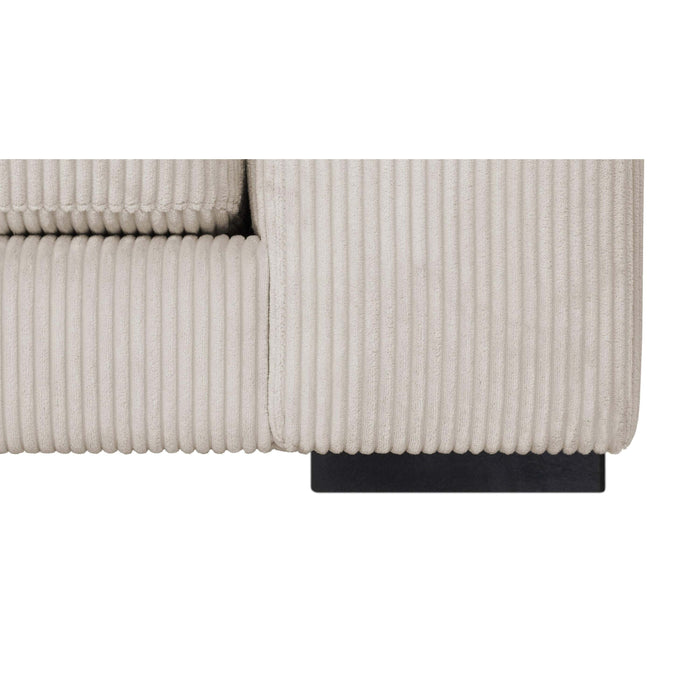 by fonQ Snug 4-zits Hoekbank met Chaise Longue Links - Crème