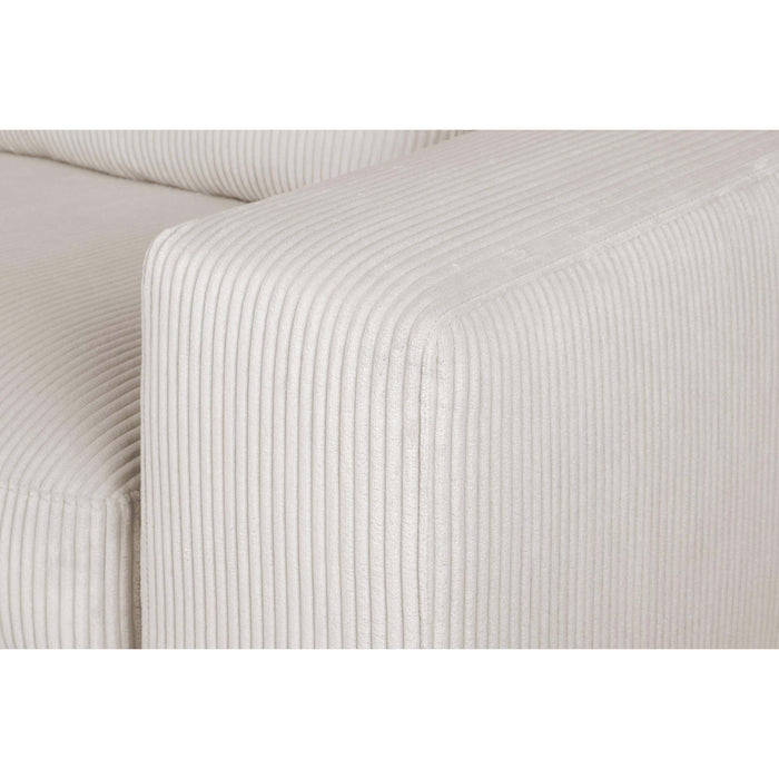 by fonQ Snug 4-zits Hoekbank met Chaise Longue Links - Crème