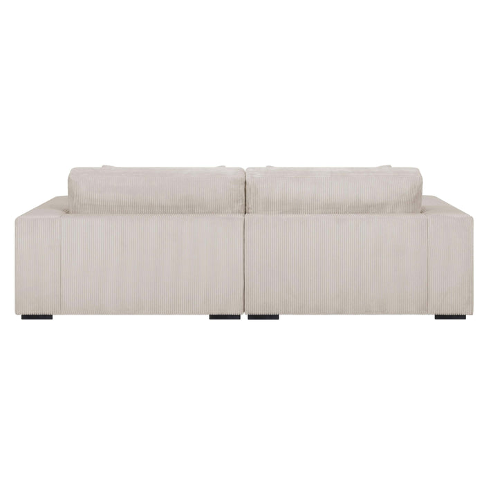 by fonQ Snug 3-zitsbank - Rib - Crème