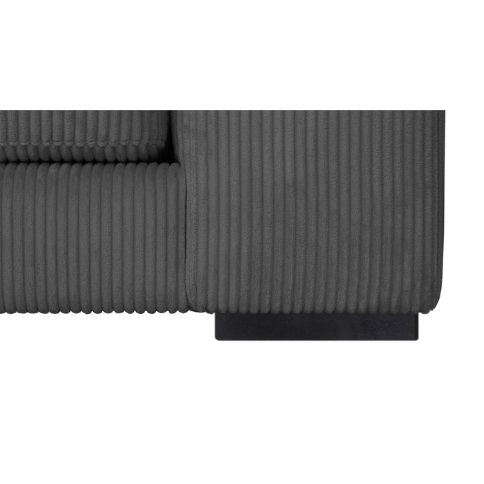 by fonQ Snug 3-zits Hoekbank met Chaise Longue Links - Donkergrijs