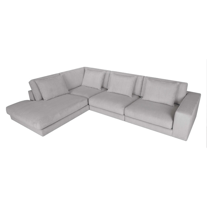 by fonQ Snug 4-zits Hoekbank met Chaise Longue Links - Lichtgrijs