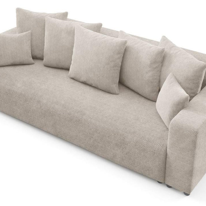 NADUVI Collection Slaapbank Laurel chenille met opbergruimte