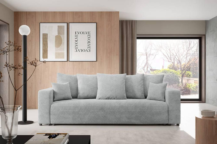 NADUVI Collection Slaapbank Laurel chenille met opbergruimte