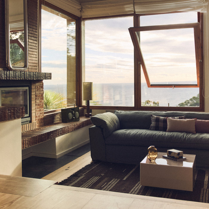 HKliving Nomad 2-zitsbank - Linnen - Army Green