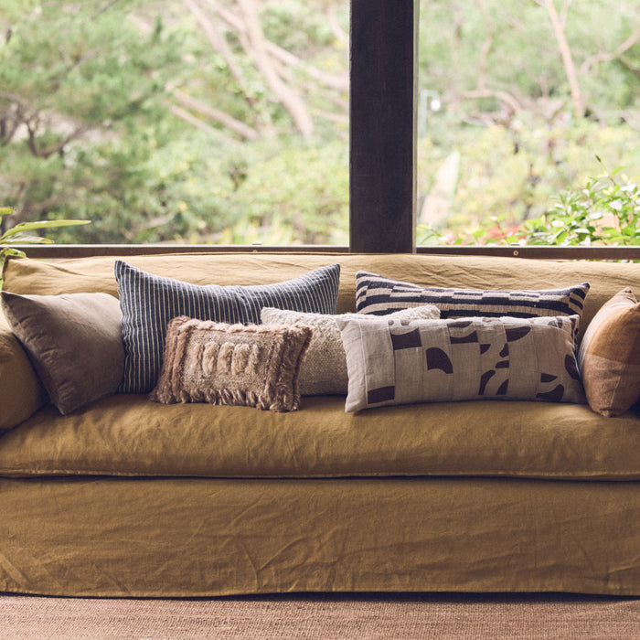 HKliving Nomad 5-zitsbank - Linnen - Burnt Ochre