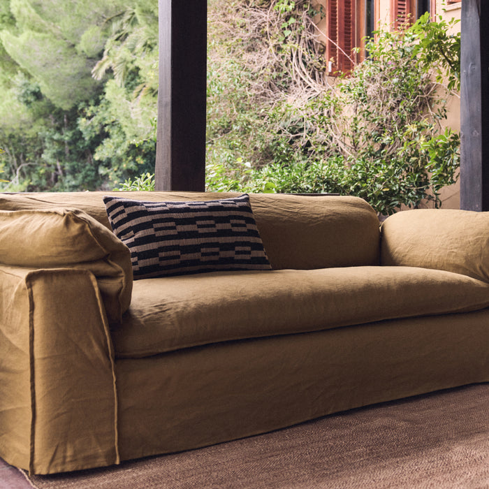 HKliving Nomad 5-zitsbank - Linnen - Burnt Ochre