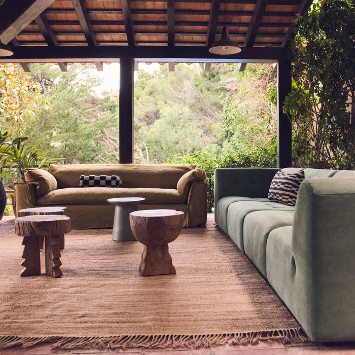 HKliving Nomad 5-zitsbank - Linnen - Burnt Ochre