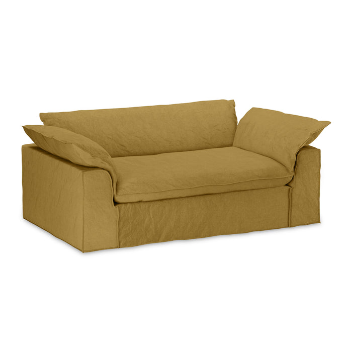 HKliving Nomad 2-zitsbank - Linnen - Burnt Ochre