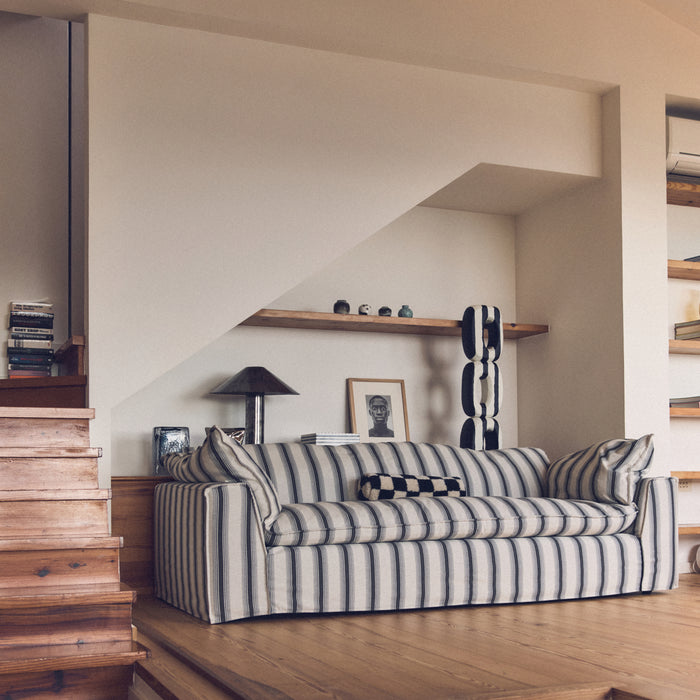 HKliving Nomad 3-zitsbank - Rocco - Chalkstripe