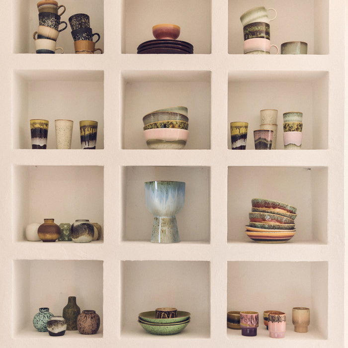 HKliving 70's Ceramics Ramen Kommen Ø 19 cm - Set van 2 - Ascend