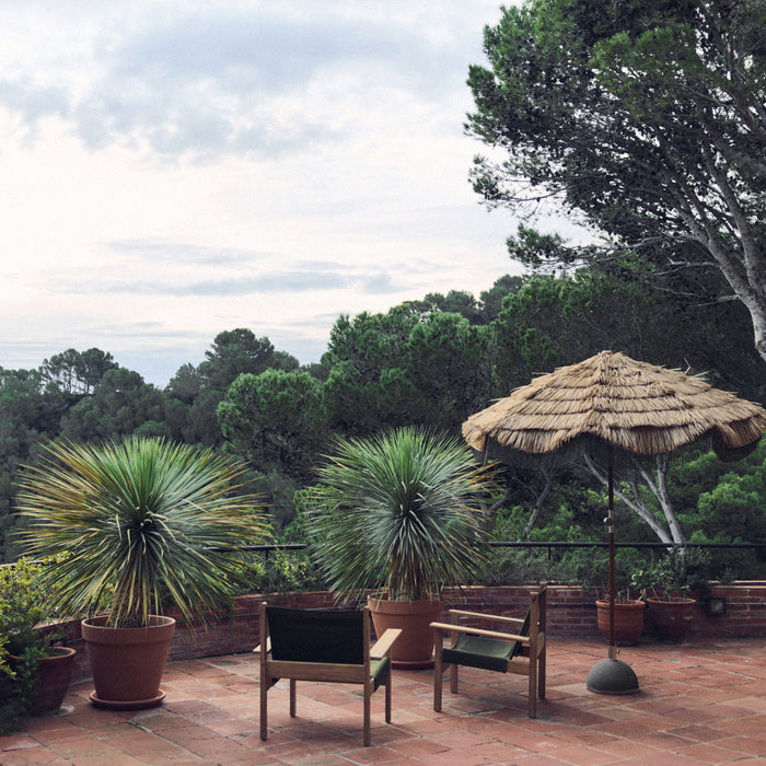 HKliving Serengeti Parasol Ø 192 cm - Raffia