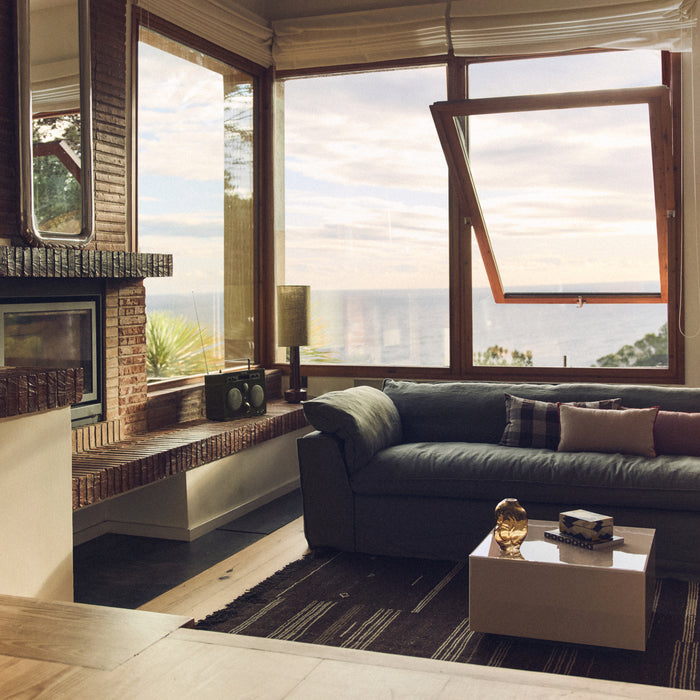 HKliving Striped Woolen Kelim Vloerkleed 150 x 240 cm - Bruin