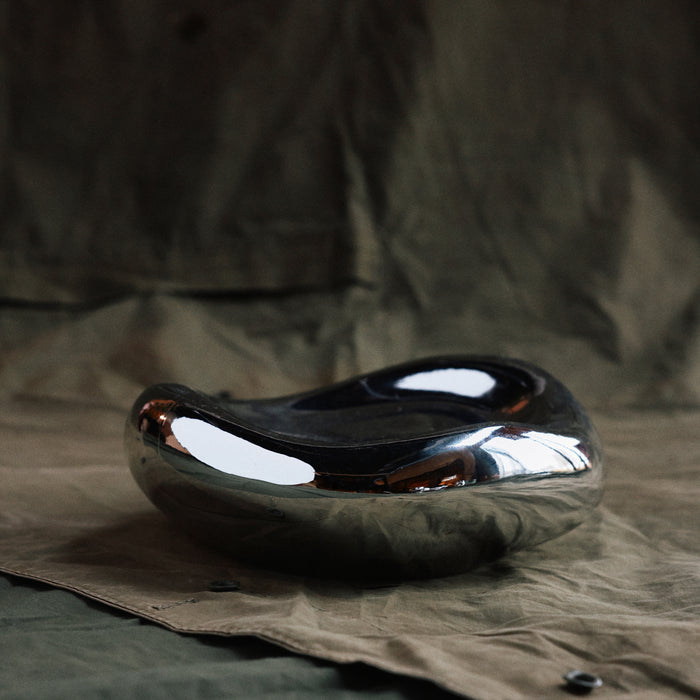 HKliving Gleam Glass Schaaltje - Chrome