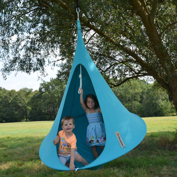 Cacoon Single Hangstoel - Turquoise