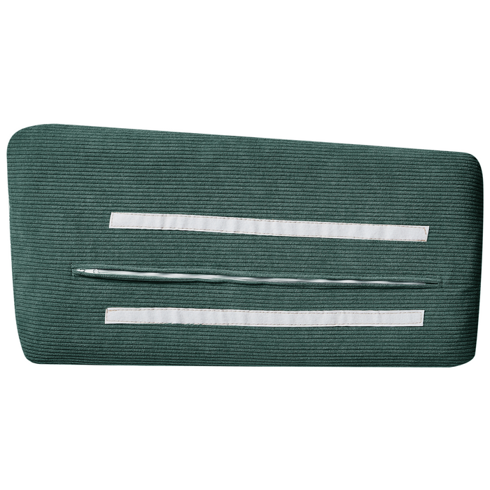 Beliani - LUNNER - Hoekbank - Donkergroen - Linkszijdig - Corduroy