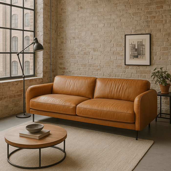 Sofa Calgary 3-Zits lichtbruin Kare Design