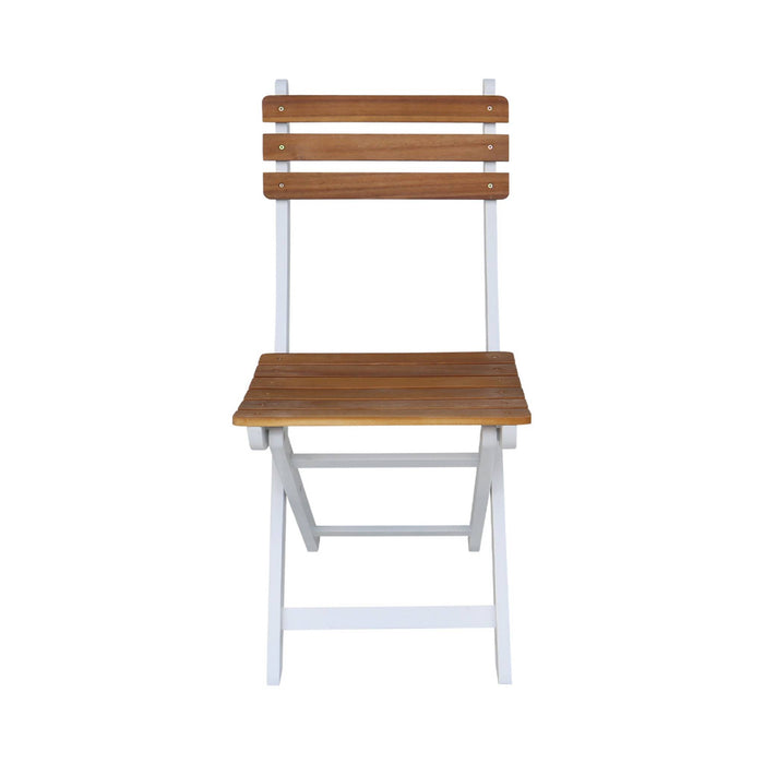 sweeek - Vouwbare acacia tuinstoel (Set van 4)