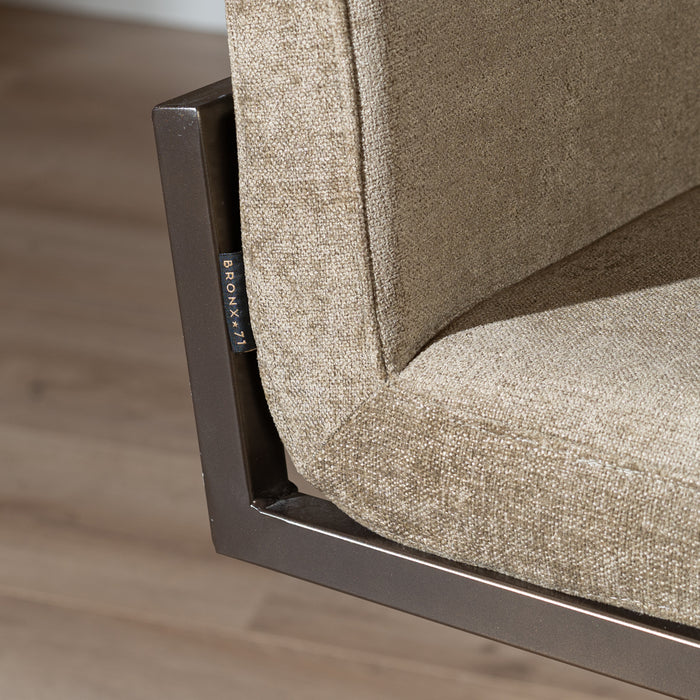 Bronx71 Velvet barkruk Lio taupe 70 cm