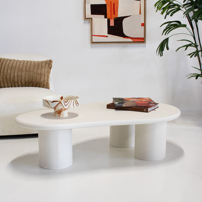 DÉJA Living - Salontafel Beige Betonlook - 130x80x35cm - Maud