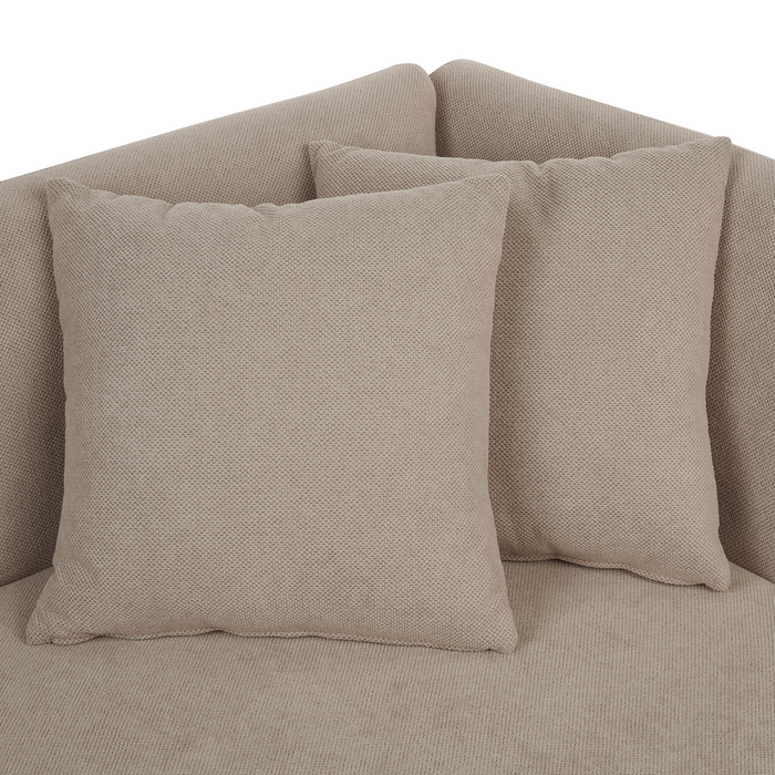 Beliani - RIOM - Chaise longue - Beige - Linkszijdig - Polyester