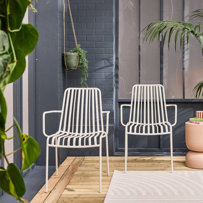 sweeek - Stapelbare tuinstoel van staal (Set van 2)