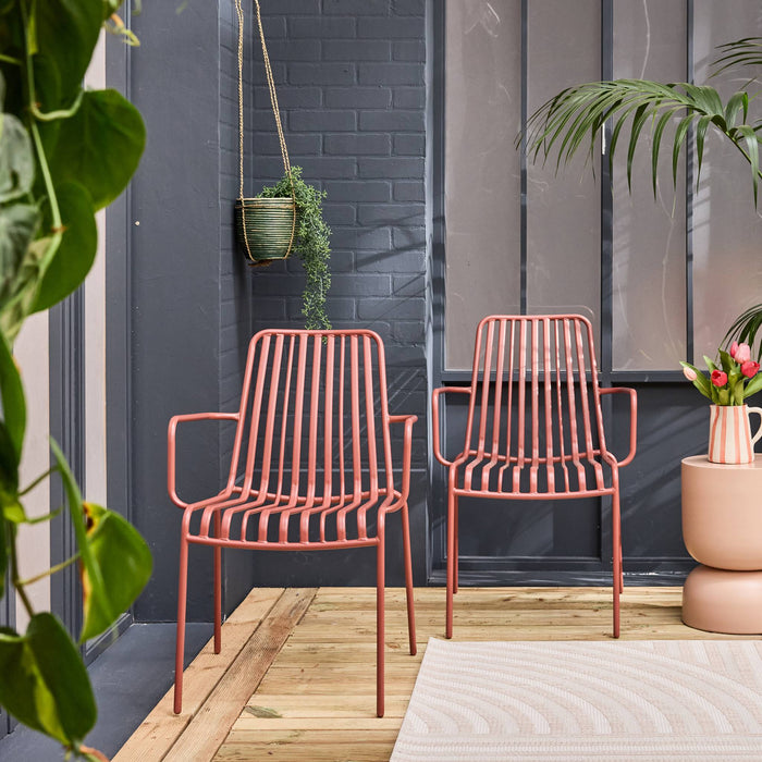 sweeek - Stapelbare tuinstoel van staal (Set van 2)