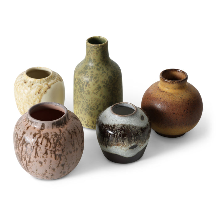 HKliving 70's Ceramics Vaas Set van 5 - Pursuit