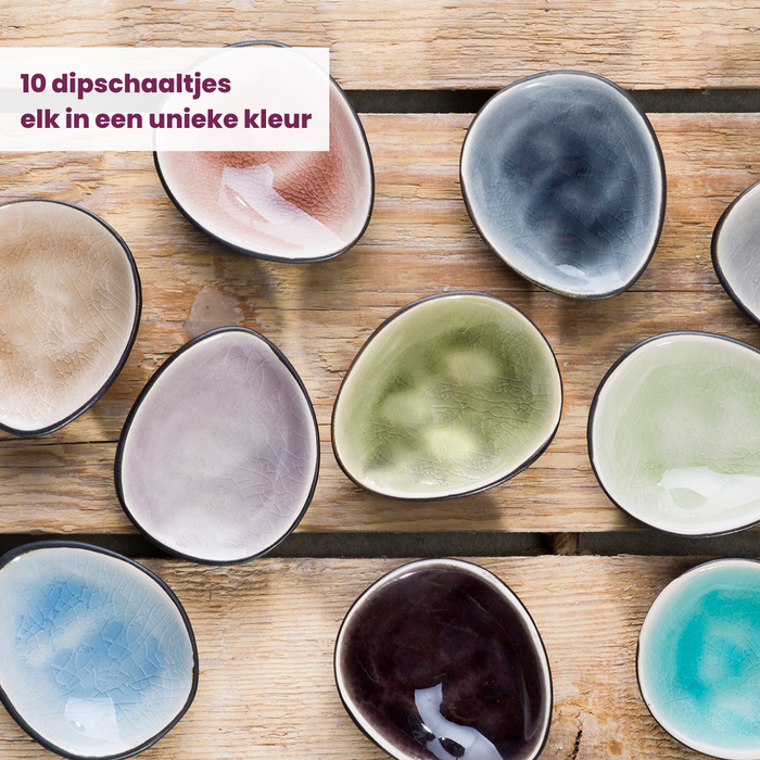 Cosy & Trendy Kleine Schaaltjes | Dipschaaltjes Streetfood 7 x 6 cm | 50 ml - 10 Stuks