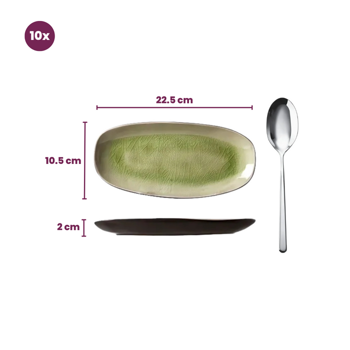 Cosy & Trendy Tapasborden Streetfood 22.5 x 10 cm - 10 Stuks