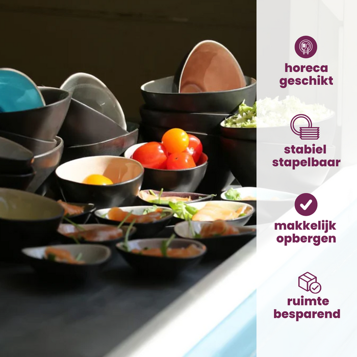 Cosy & Trendy Kleine Schaaltjes | Dipschaaltjes Streetfood 9 x 7 cm | 100 ml - 10 Stuks