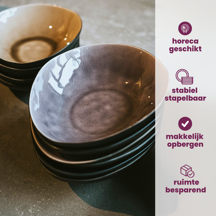 Cosy & Trendy Diepe Borden Streetfood 19.5 x 16 x 5 cm - 10 Stuks