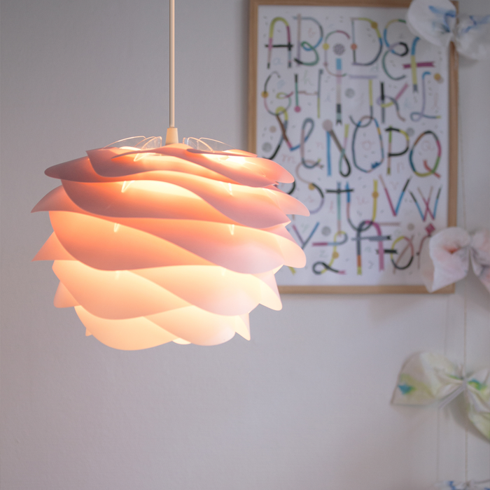 Umage Carmina Mini hanglamp baby rose - met koordset zwart - Ø 32 cm