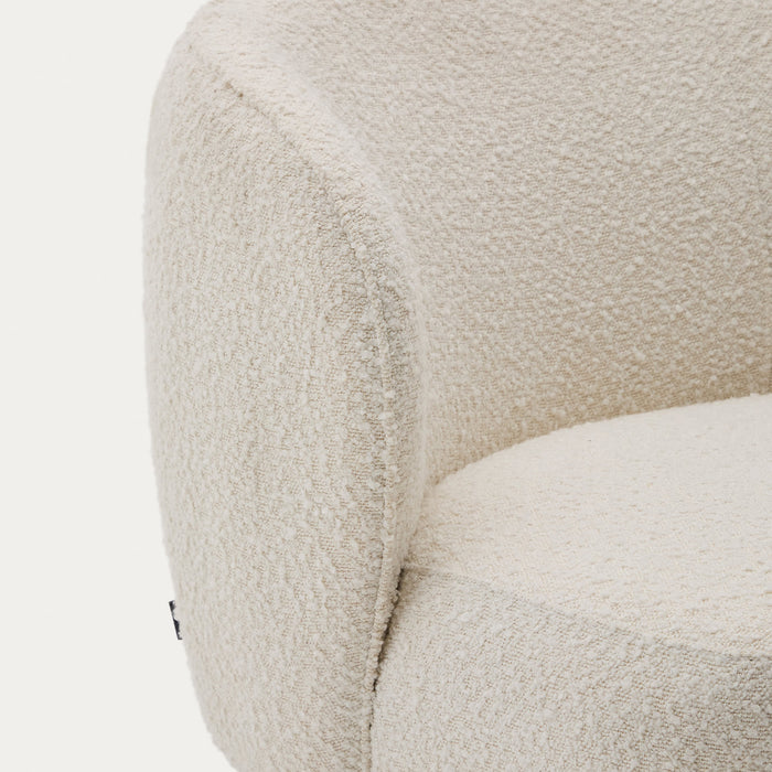 Kave Home Ulit Fauteuil - Bouclé - Wit