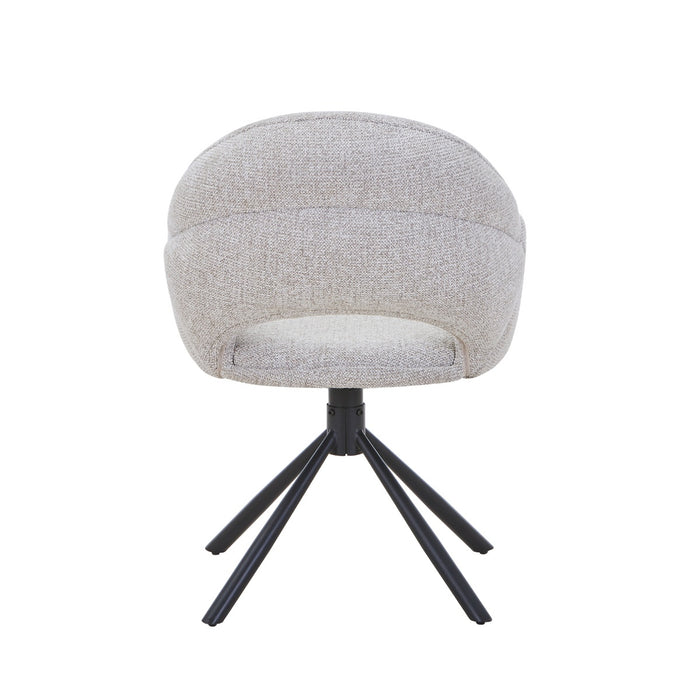 DÉJA Living - Eetkamerstoel Taupe - Draaibaar - Celeste - Set van 2