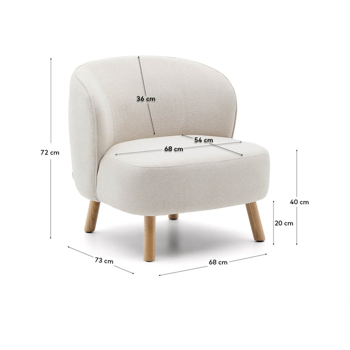 Kave Home Ulit Fauteuil - Chenille - Beige